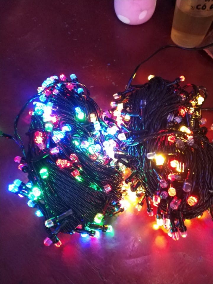 Dây đèn led nháy kim cương dài 10M, 20M - trang trí noel, tết