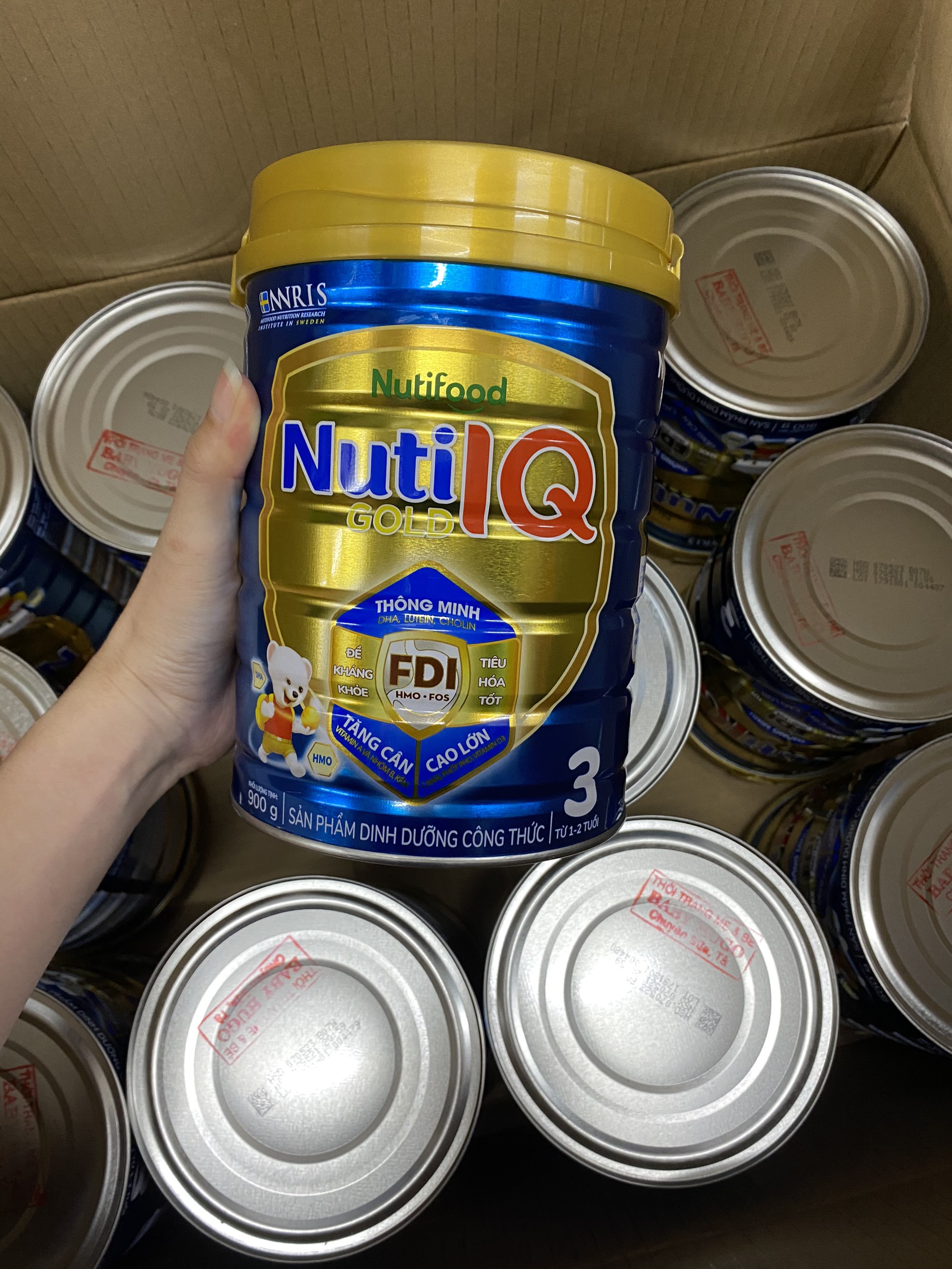 [MẪU MỚI] Sữa Nuti IQ gold 3 lon 900g