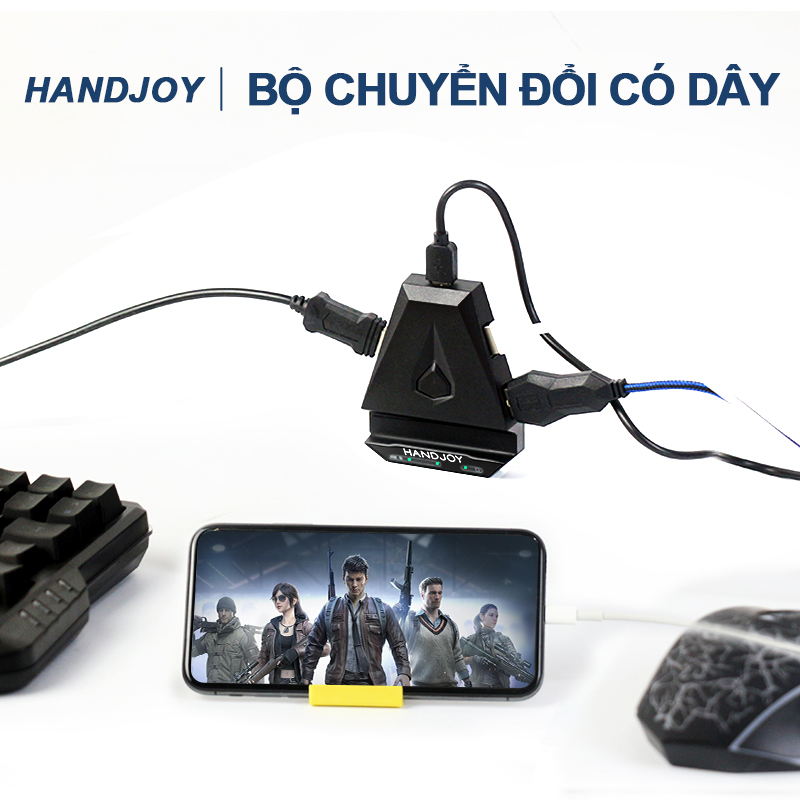Handjoy D4 | Bộ chuyển đổi chuột và bàn phím cho điện thoại chơi game PUBG, ROS, FreeFire