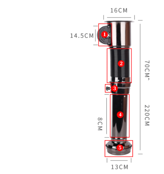 Ống Hút Khói Hàn Quốc màu Cam