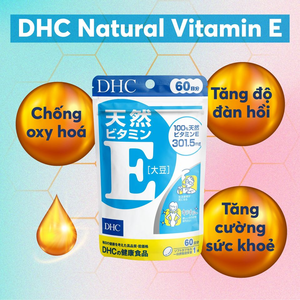 MIỄN PHÍ VẬN CHUYỂN HÀNG CHÍNH HÃNG Viên uống vitamin E DHC Natural