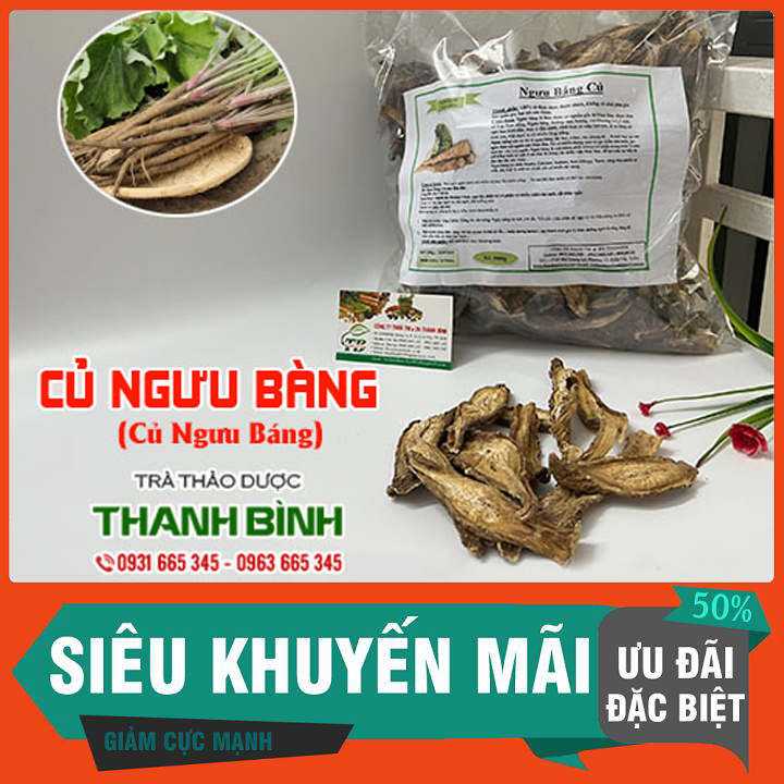 Củ ngưu bàng 500g - hàng công ty 100% tự nhiên chất lượng