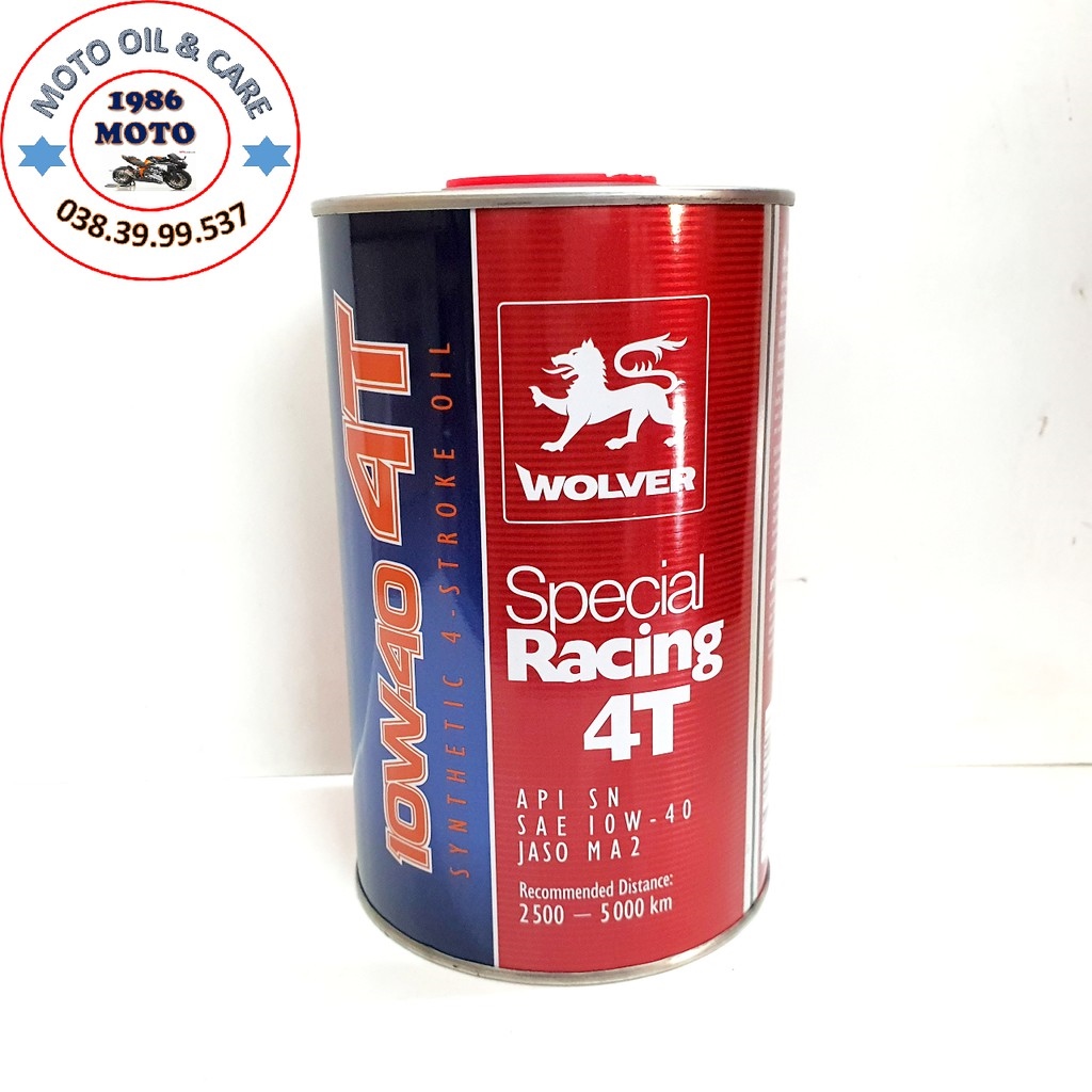 Nhớt siêu cao cấp Wolver Special Racing 10w40 cho xe số côn tay moto tay ga..