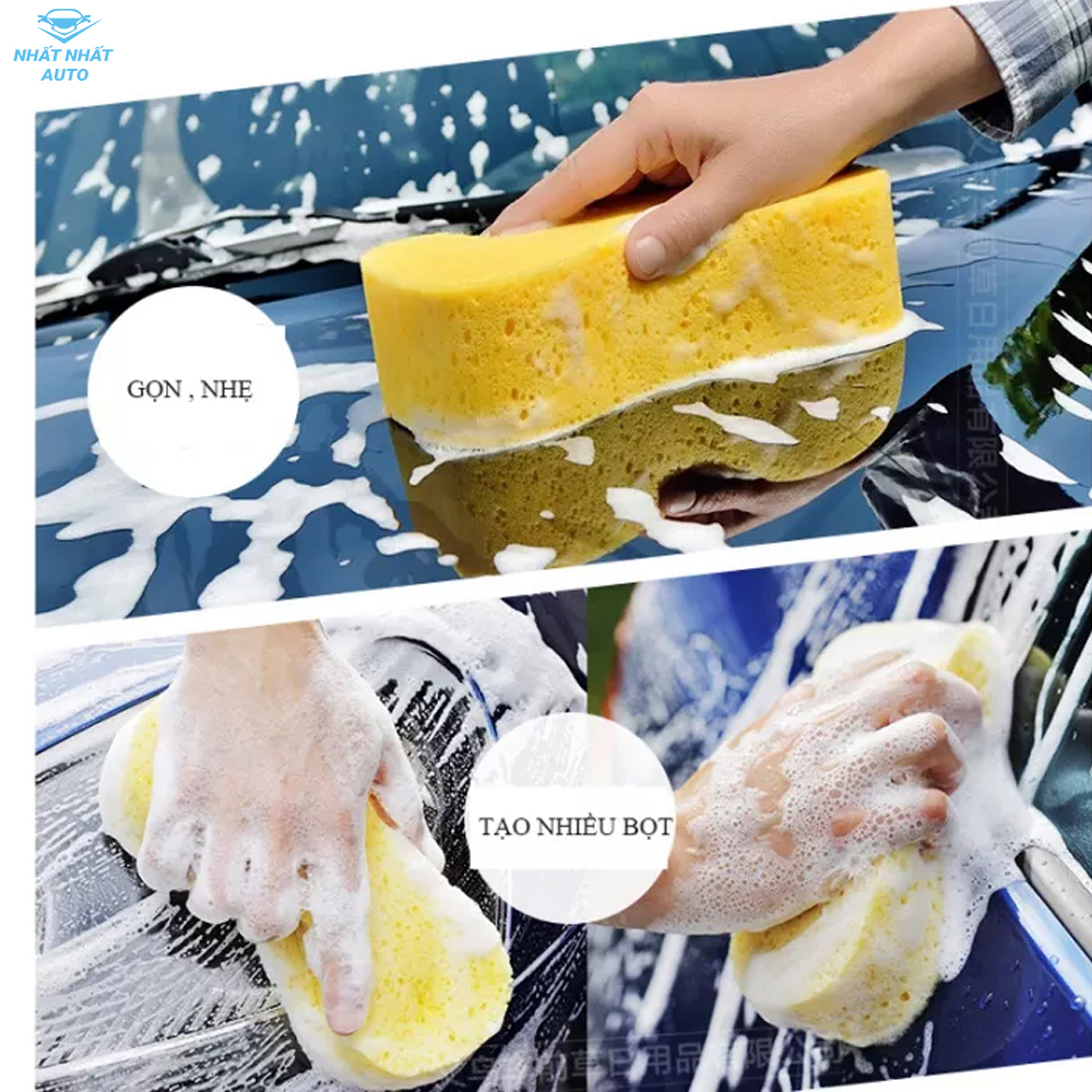 Miếng Bọt Biển Rửa ,Lau Xe Đa Năng ,Miếng rửa xe ,miếng rửa đa năng , miếng bọt vệ sinh ,Bọt biển không trọng lực màu vàng,dụng cụ rửa xe