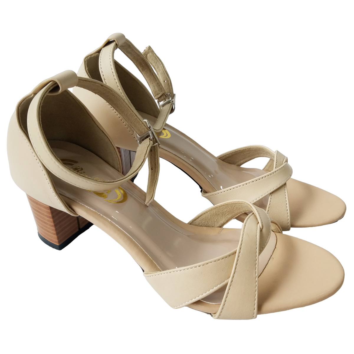 Giày sandal cao gót nữ bigben da bò thật cao 5 phân cg157