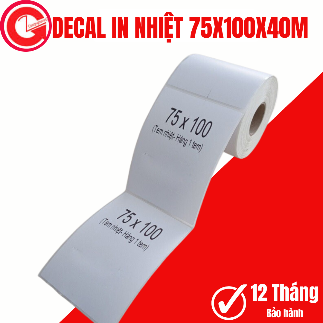 Decal in nhiệt,tem in nhiệt,nhãn in nhiệt,giấy in tem,tem dán,in đơn hàng tmđt 75x100x40m cho máy in nhiệt