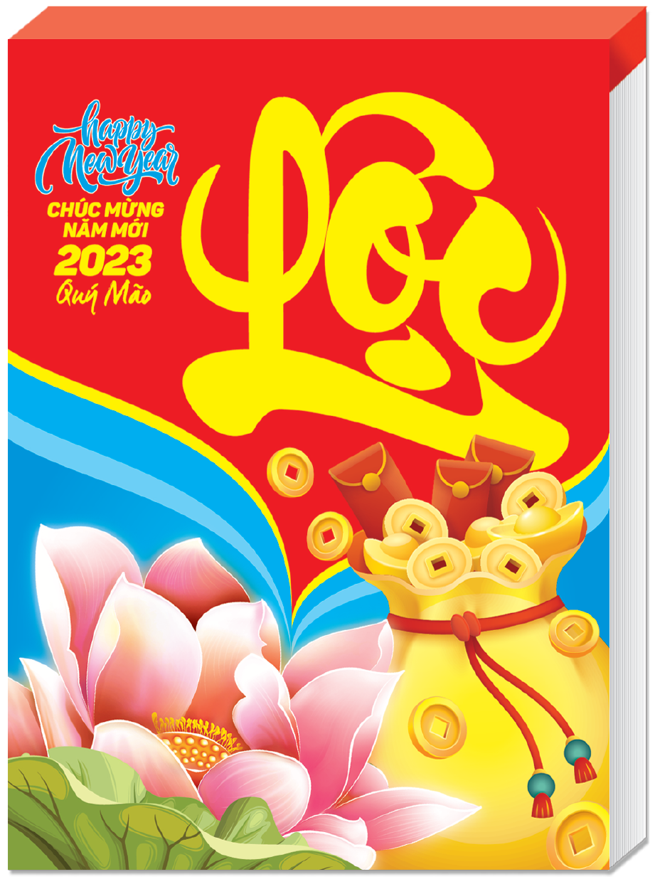 Lịch 2023 bloc trung màu 10.5 x 14.5 cm