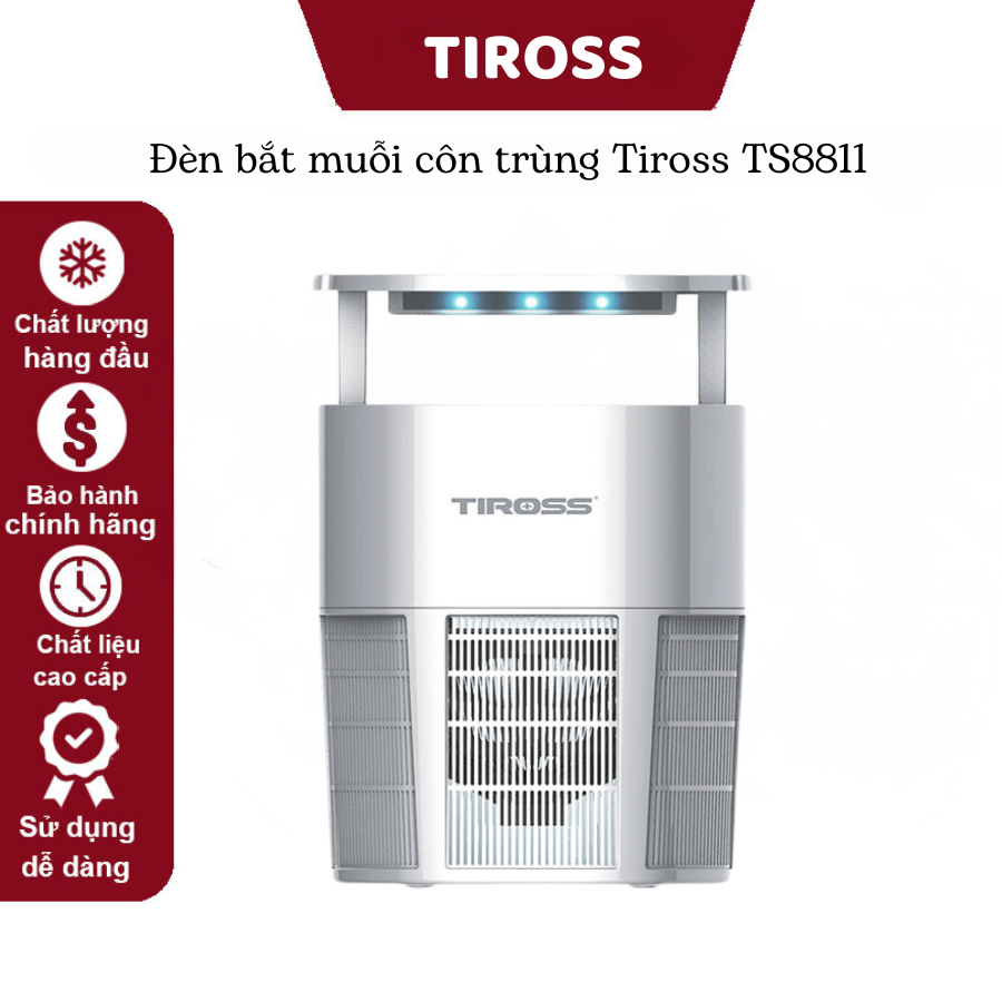 Đèn bắt muỗi côn trùng Tiross TS8811, bảo hành 12 tháng