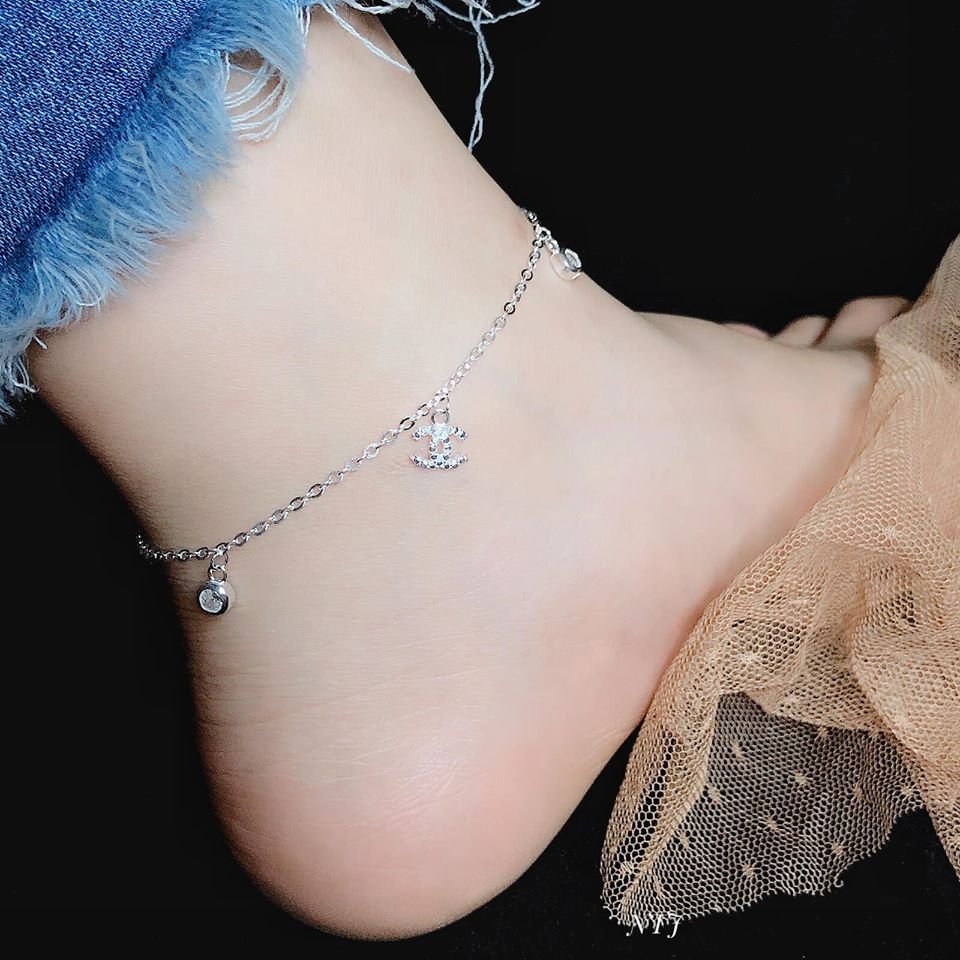 lắc chân bạc thật cực xinh cho nữ