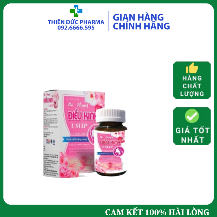 Bổ huyết điều kinh usvip – hỗ trợ điều hòa kinh nguyệt, tăng nội tiết tố nữ