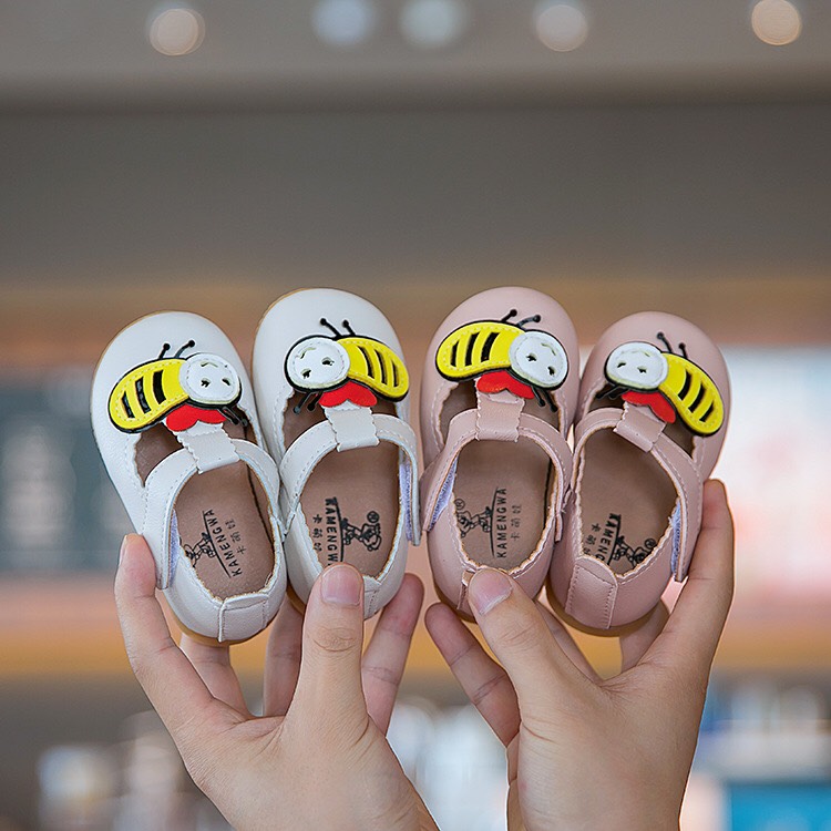 [Hoàn tiền 15%]Giày tập đi cho bé gái đế mềm êm chân có kèn hình ong dễ thương cho bé 0-2 tuổi - NG3