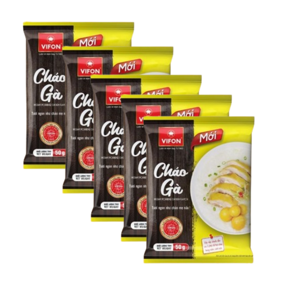 Combo 5 gói Cháo Thịt Bằm/ Cháo Gà/ Cháo Cá VIFON 50gr/Gói