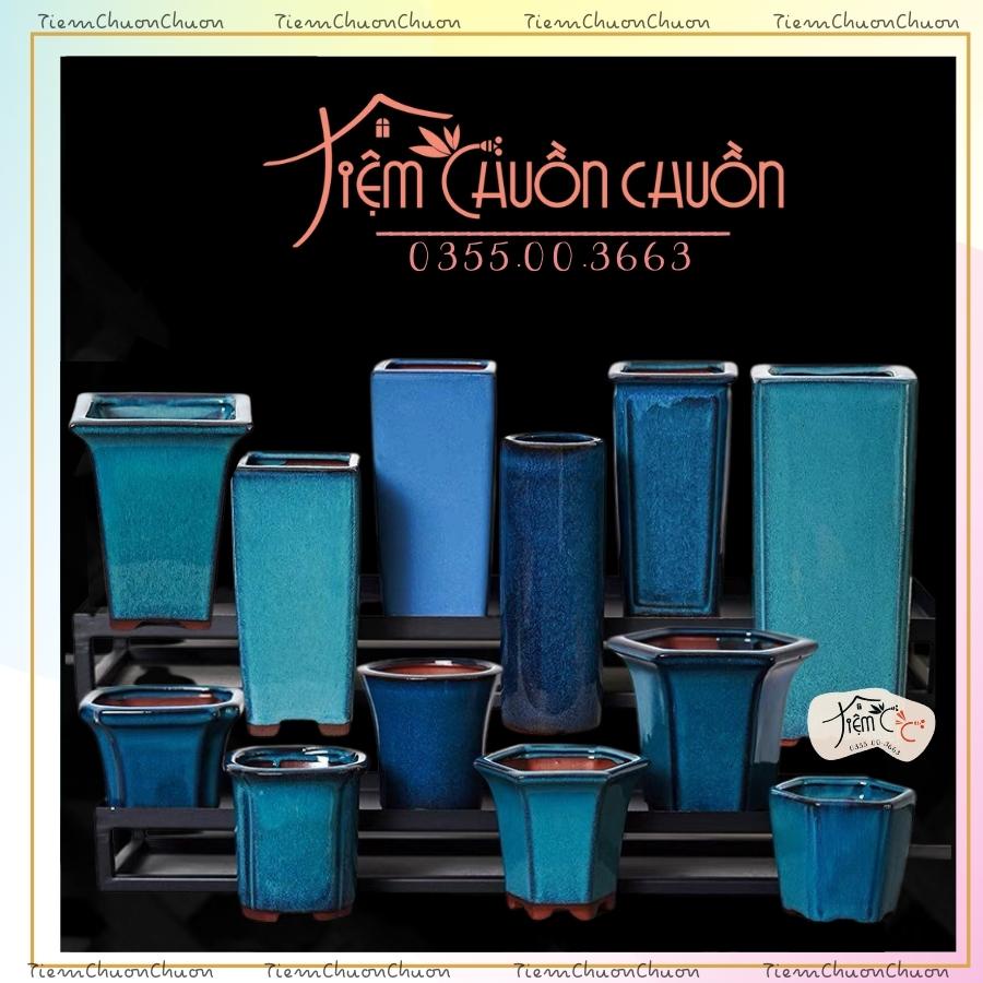 Chậu trồng cây cảnh cỡ lớn trồng sen đá - chậu gốm sứ - tiệm chuồn chuồn , tiemchuonchuon - chậu sứ