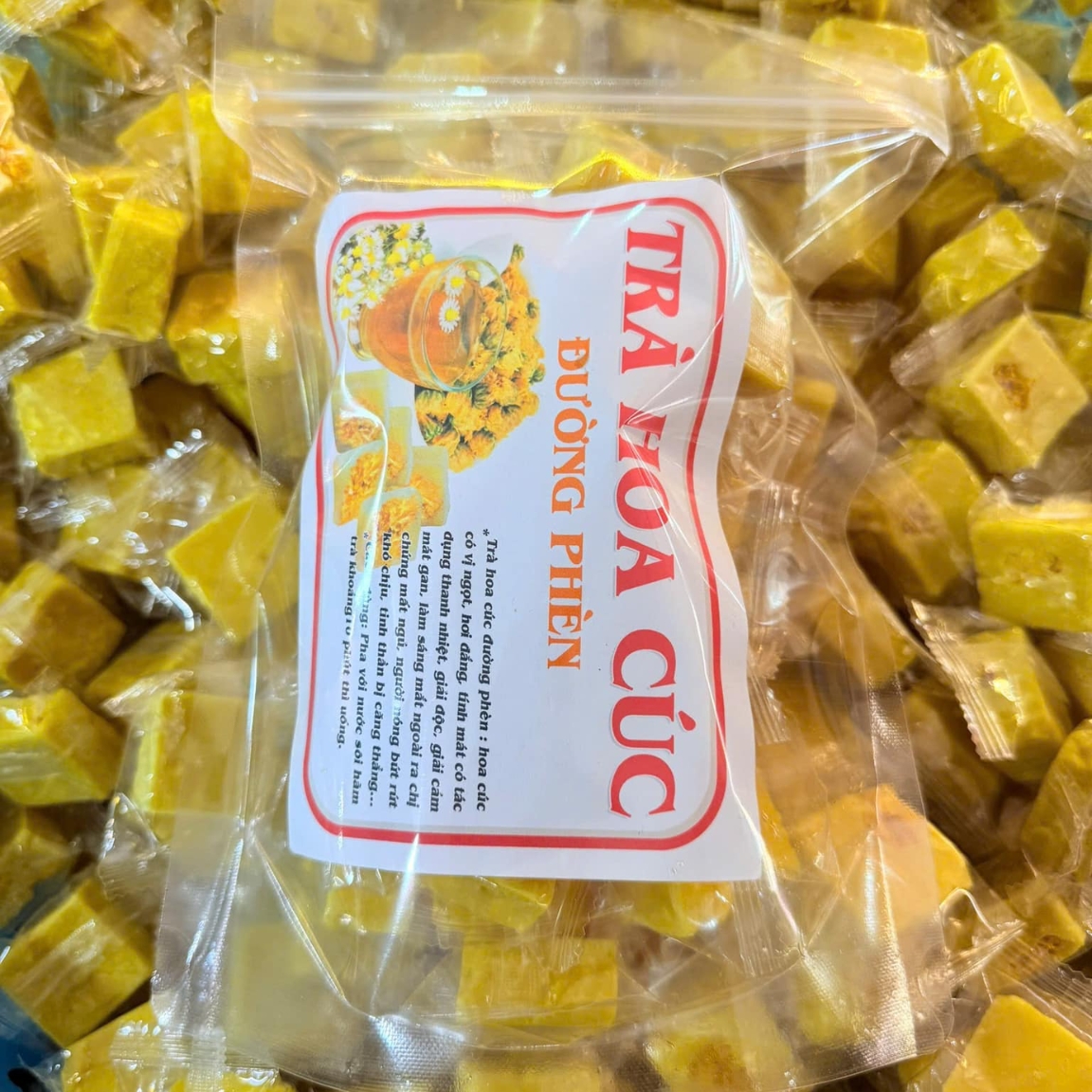 Trà thảo mộc hoa cúc đường phèn mật ong dạng viên (500g, 1kg) giúp thanh nhiệt giải độc, cải thiện giấc ngủ, lợi sữa