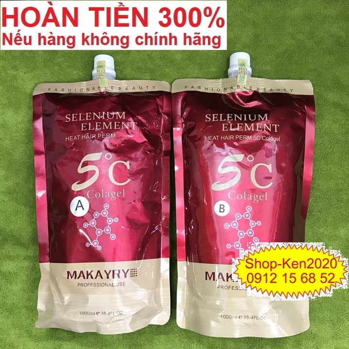 Duỗi ép uốn tóc 5c colagel 1000ml x2