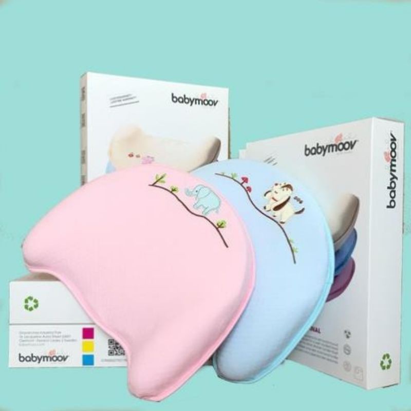 Minbee Kids - Gối cao su non Gối chống bẹp méo đầu Babymoov an toàn tiện dụng