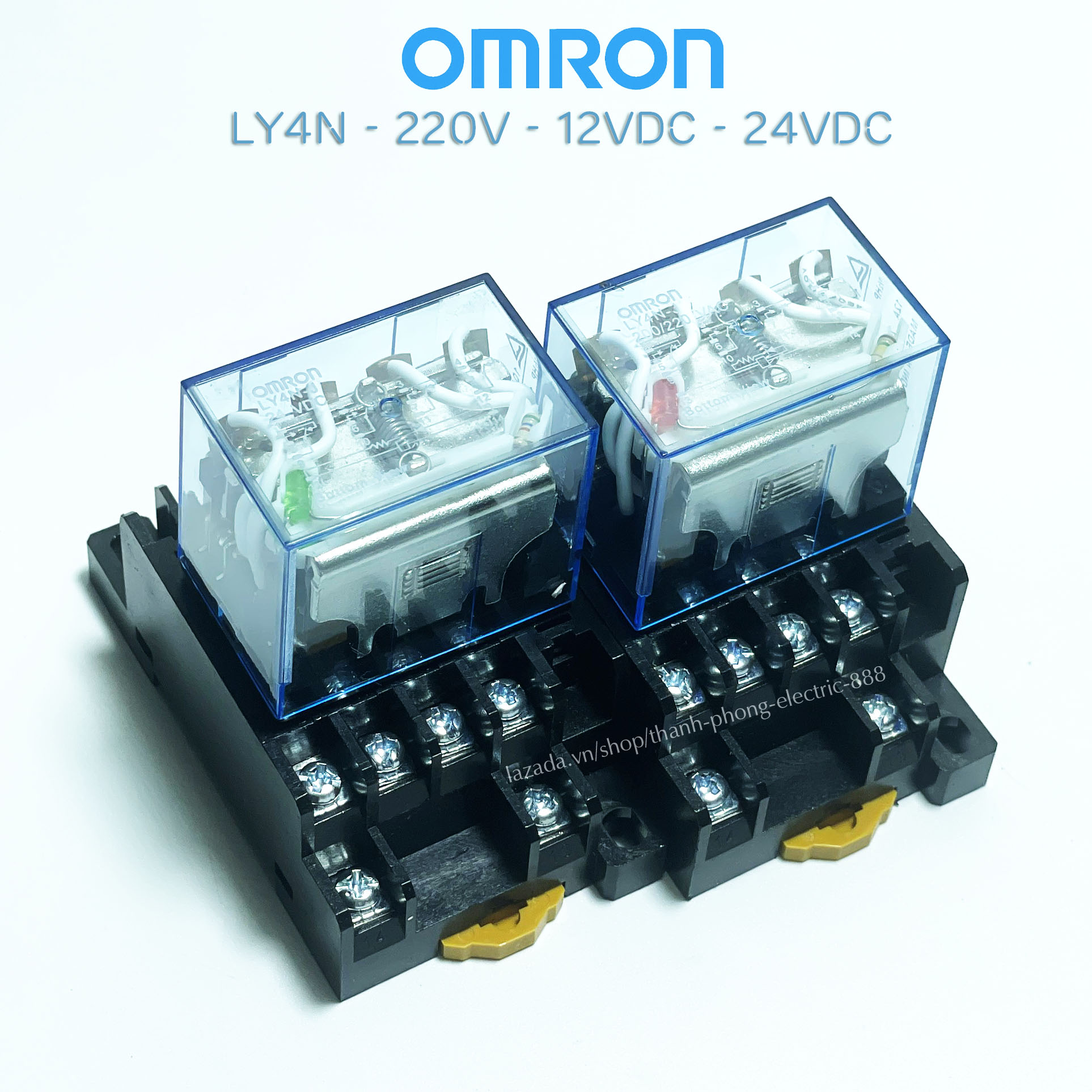Rơ Le Trung Gian Omron 14 Chân To LY4N 220V 24VDC 12VDC