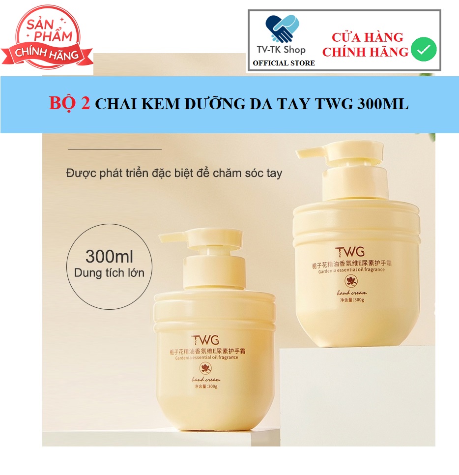 Combo 2 Chai Kem Dưỡng Da Tay Bôi Tay TWG 300ml Làm Trắng Trẻ Hóa Dưỡng Ẩm, Giảm Nếp Nhăn Cải Thiện Làn Da - Mẫu mới