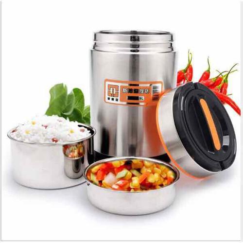 Camen đựng cơm inox 3 ngăn nắp đậy chắc chắn giữ nhiệt tốt