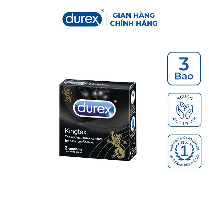 Bao Cao Su Durex Kingtex 3Bao [ Ôm Sát Cảm Giác Thật Như Không Dùng Bao] Che Tên Sản Phẩm Khi Giao Hàng