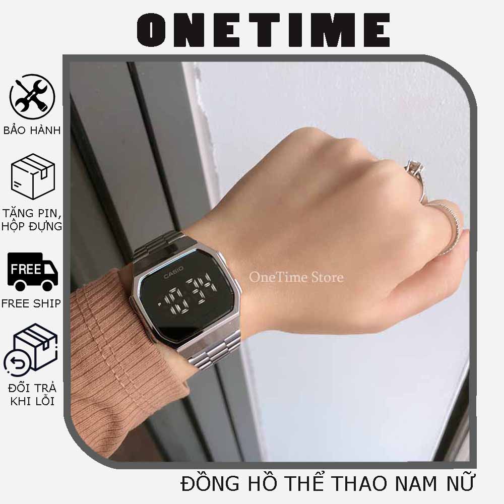 Đồng Hồ Nam Nữ Casio A168 Cảm Ứng, Đèn Led, thép không gỉ, không phai màu, kiểu dáng sang trọng