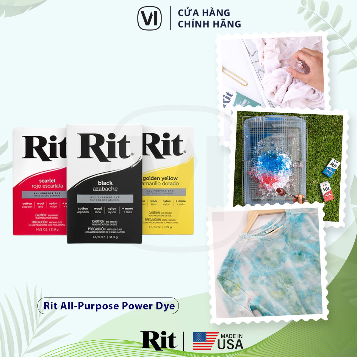 Bột nhuộm quần áo Rit Dye All Purpose Powder 31.9g