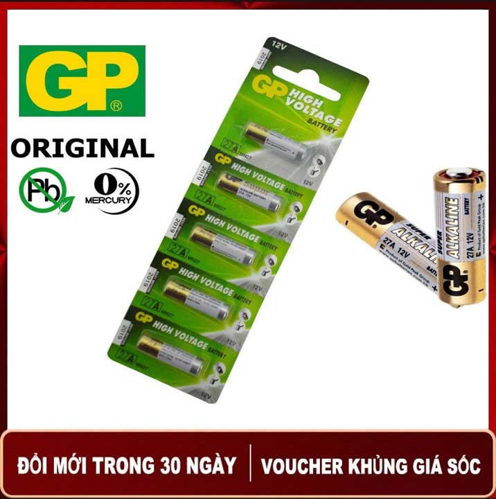 Vĩ 5 viên pin gp super 12v 23a-27a dung lượng cao