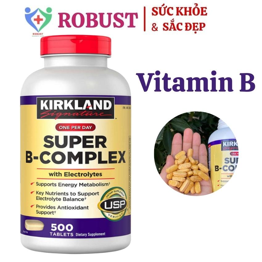 [Hoàn Tiền 10%] [HCM]Kirkland Vitamin B Viên uống bổ sung vitamin tổng hợp Hộp 500 viên Tăng Cường Hệ Miễn Dịch, Giảm Căng Thẳng Hàng Mỹ - Robust
