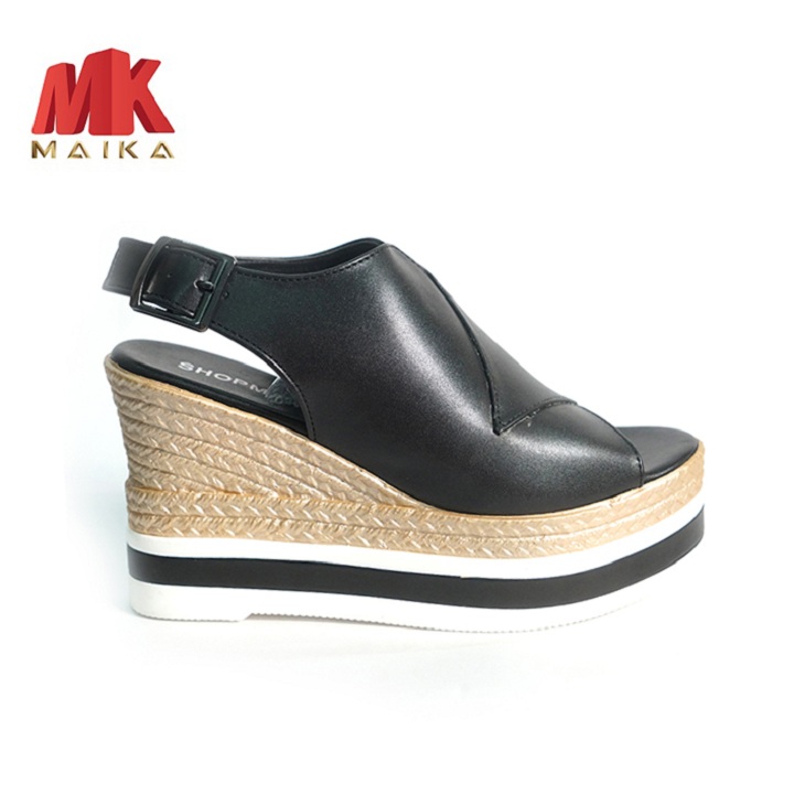 Giày đế xuồng nữ Hàn Quốc MK MAIKA cao 10 phân S1075 Đen bền, đẹp, thời trang