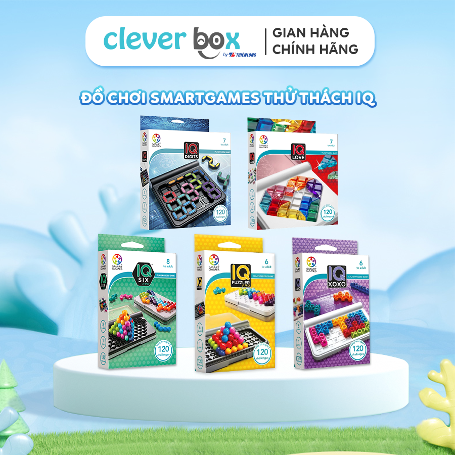 Đồ chơi trí tuệ smartgames thử thách iq, đồ chơi sáng tạo steam clever box