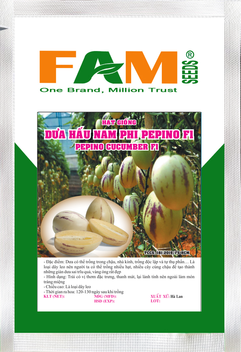 [HCM]Hạt Giống Dưa Hấu Nam Phi Pepino F1 - Gói 5 hạt