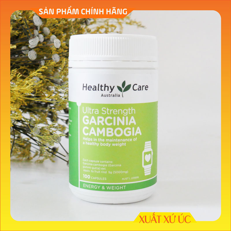 Viên uống giảm cân Garcinia Cambogia Healthy Care - 100 viên (New look)
