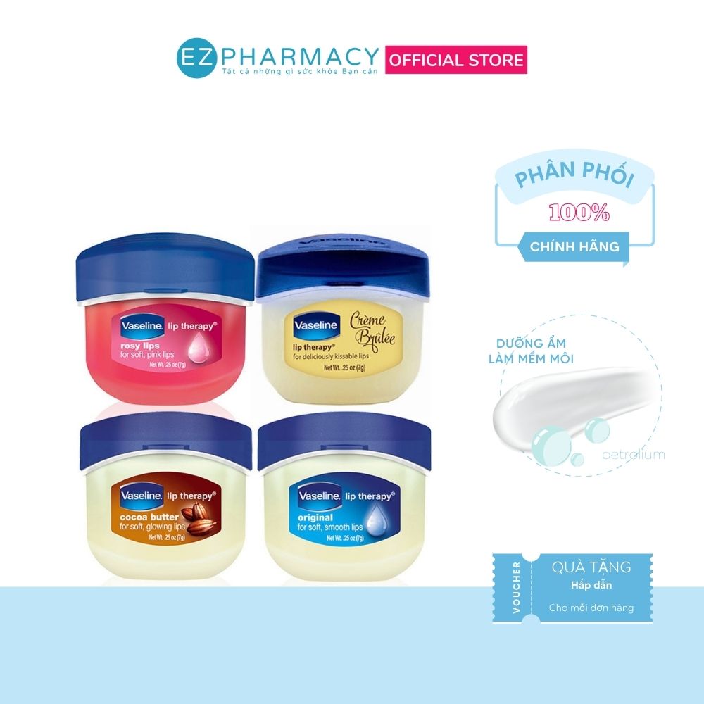 Sáp dưỡng môi Vaseline cấp ẩm, ngọt ngào, Mềm Mịn 7g