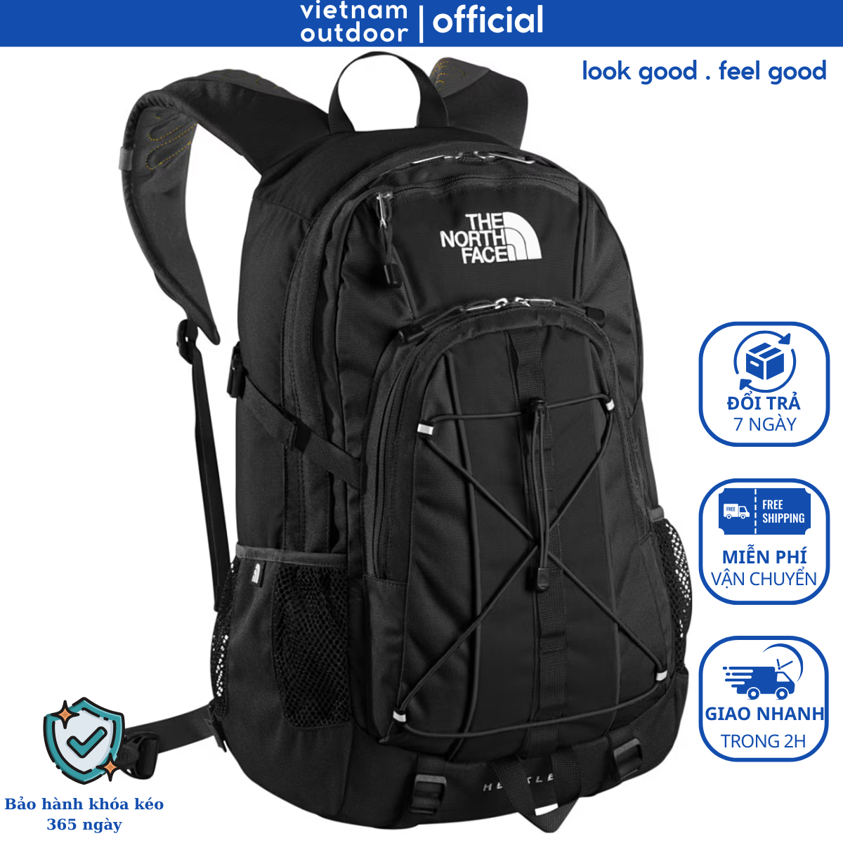 Balo Du Lịch Đi Học Nam Nữ THE NORTH FACE HECKLER BACKPACK Ngăn Đựng Laptop 16 Inch Chống Thấm Nước