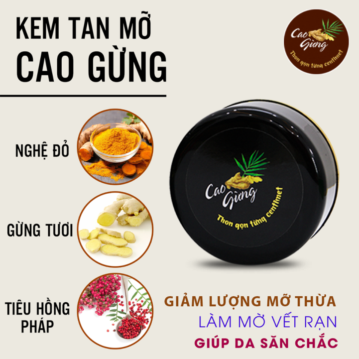 Cao gừng tan mỡ MC Cát Tường giúp đánh tan mỡ bụng 200g