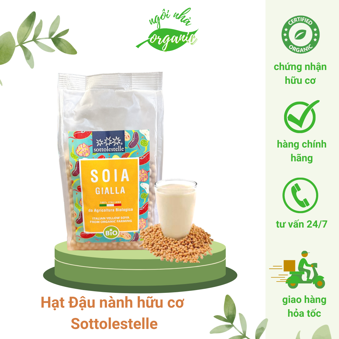 Đậu nành hữu cơ Sottolestelle 400g