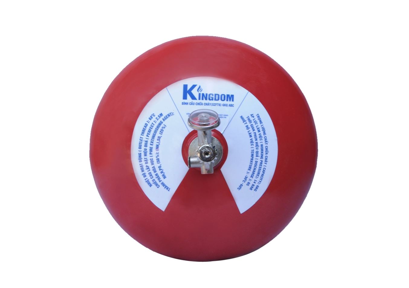Bình cầu chữa cháy tự động kingdom xzftb6 abc 6kg