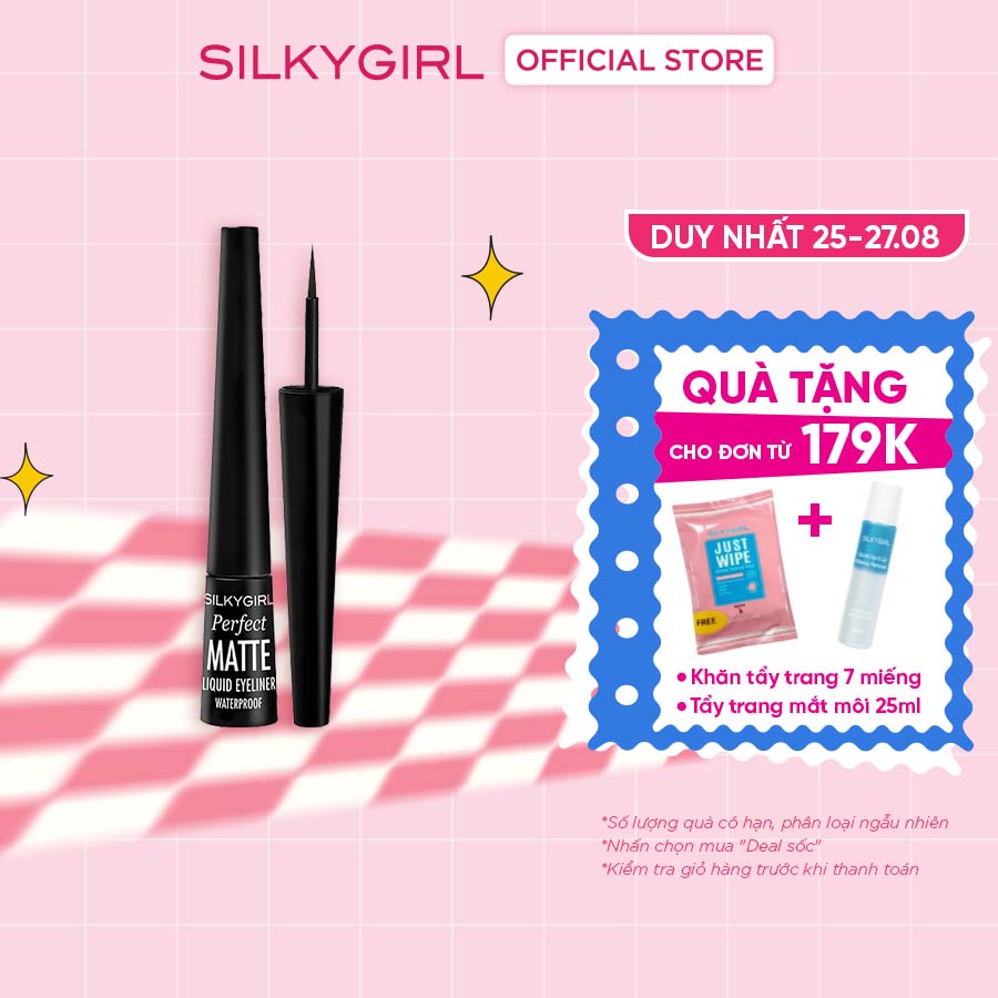 Kẻ mắt nước lì Silkygirl Perfect Matte 2.5ml