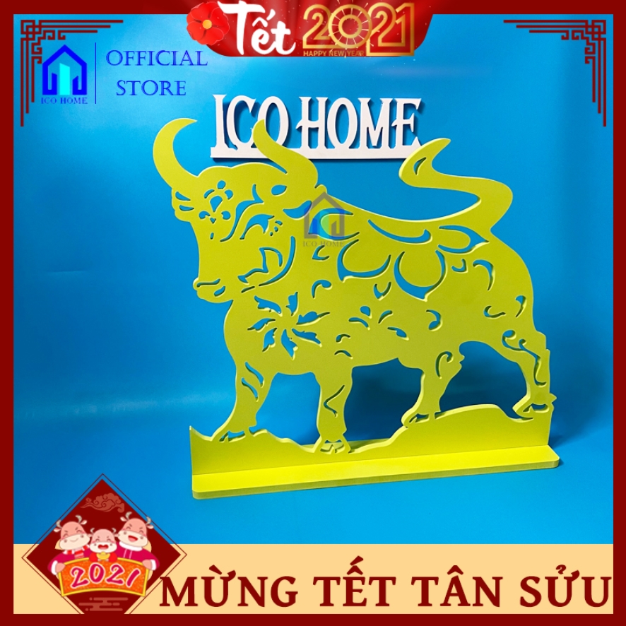 Mô hình trâu vàng Kim Ngưu bằng gỗ trang trí Tết Tân Sửu 2021  ICO HOME   Shopee Việt Nam