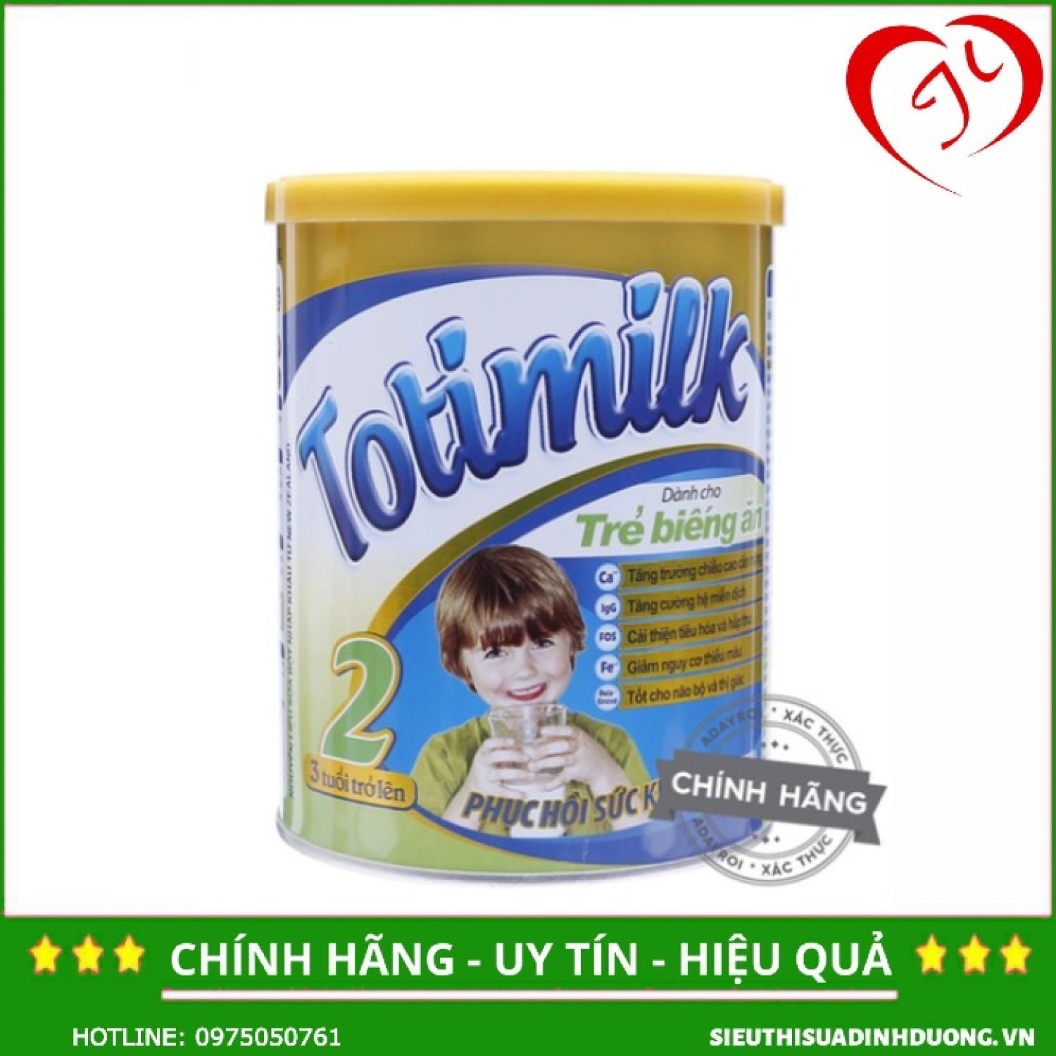 Sữa Totimilk số 2 900g dành cho bé biếng ăn, thấp còi, suy dinh dưỡng