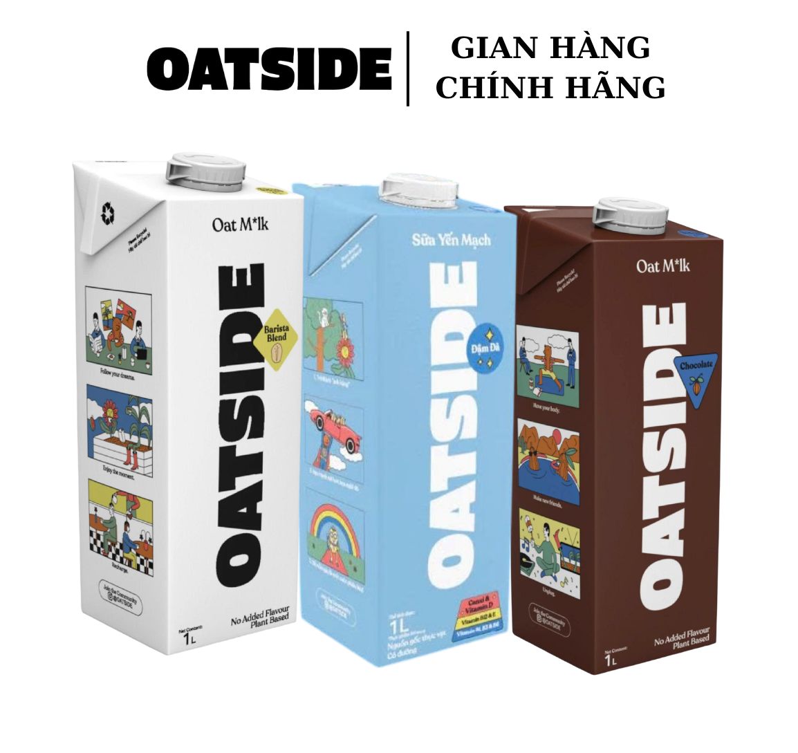 Sữa Yến Mạch OATSIDE Vị Nguyên Bản, Đậm Đà, Socola 1L/ Hộp