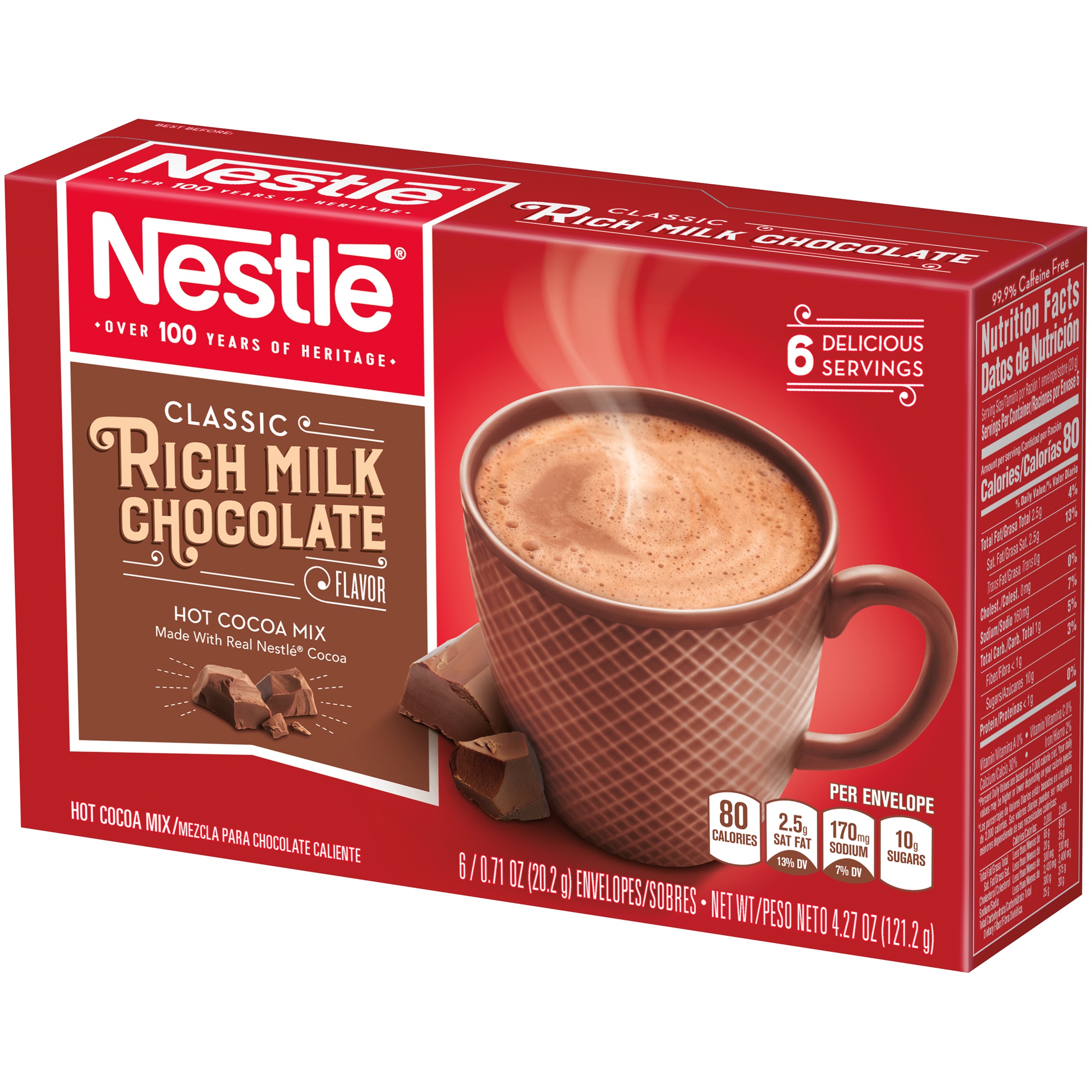 Bột cacao nestle classic rich milk chocolate hộp 121.2gr