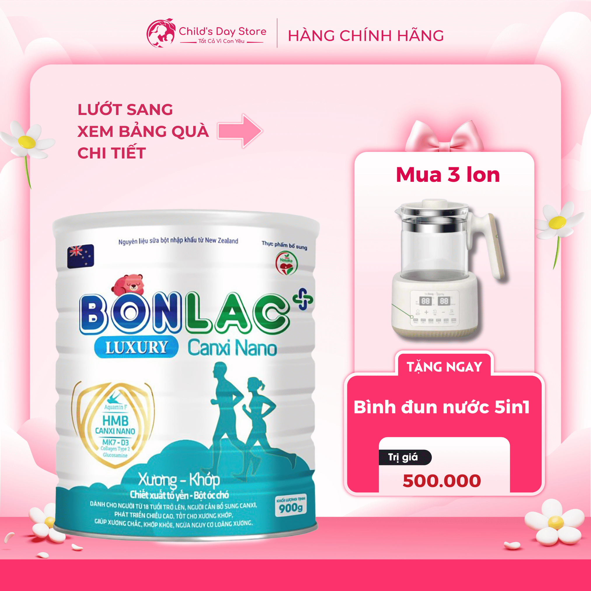   CHÍNH HÃNG  Sữa Bonlac Canxi Nano Luxury 400g - 900g | Hỗ Trợ Xương Khớp Bổ Sung Canxi Nano | Giá Tốt - Freeship - Giao Nhanh 