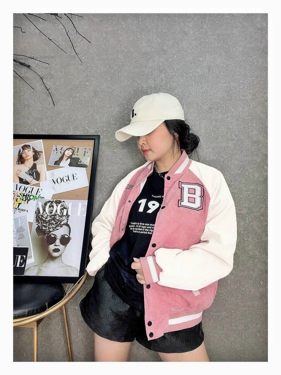 Áo Khoác Nhung Kiểu Bomber Nam Nữ Thêu CHỮ B, Chất Liệu Vải Nhung Tăm Cao Cấp Mẫu Hot Trend [Thỏ Shop 68] TUN12