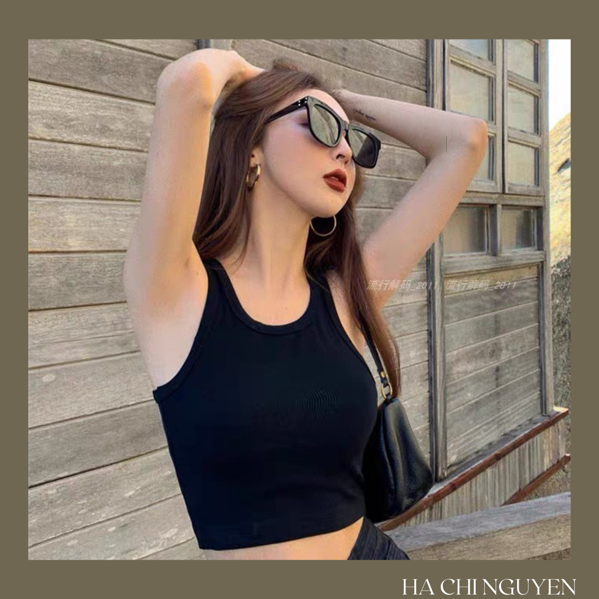M42. áo ba lỗ nữ croptop ngược ôm body trơn chất thun gân dày tốt, áo 3 lỗ balo basic