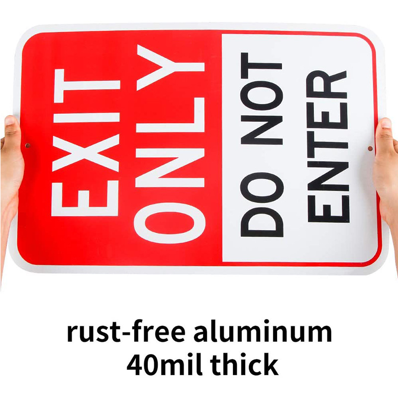 dfsa Chỉ Lối Ra Không Vào Dấu Hiệu ，10 "x 14" .04 " Nhôm Phản Quang Logo Nhôm Chống Rỉ - Chống Tia Cực Tím gfa