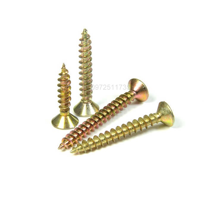Vít gỗ vàng ren thưa từ 1,5f đến 7f