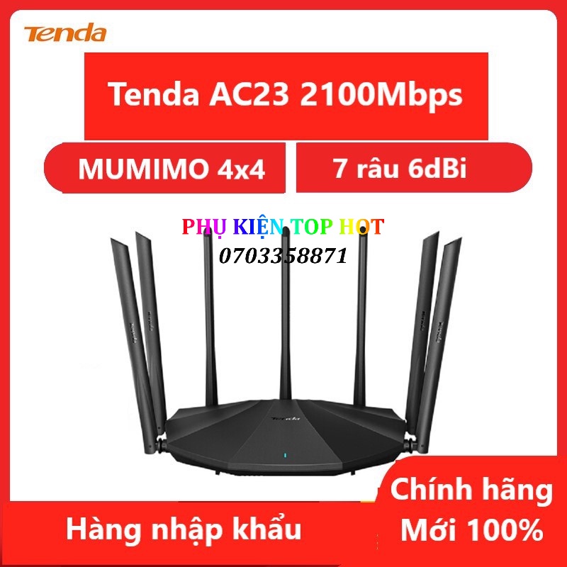 Bộ phát wifi tenda ac23 ac11 ac7 7 ăng ten 6dbi - ac2100 ac1200 hàng nhập khẩu