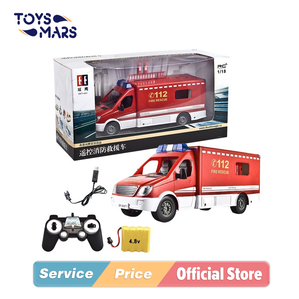Toysmars xe cứu hộ thành phố cứu hỏa điều khiển từ xa double eagle e671-001 đồ chơi xe cứu thương khẩn cấp 119 đồ chơi mô hình xe thành phố lớn đồ chơi cho bé trai bé gái quà tặng ngày của trẻ em quà giáng sinh