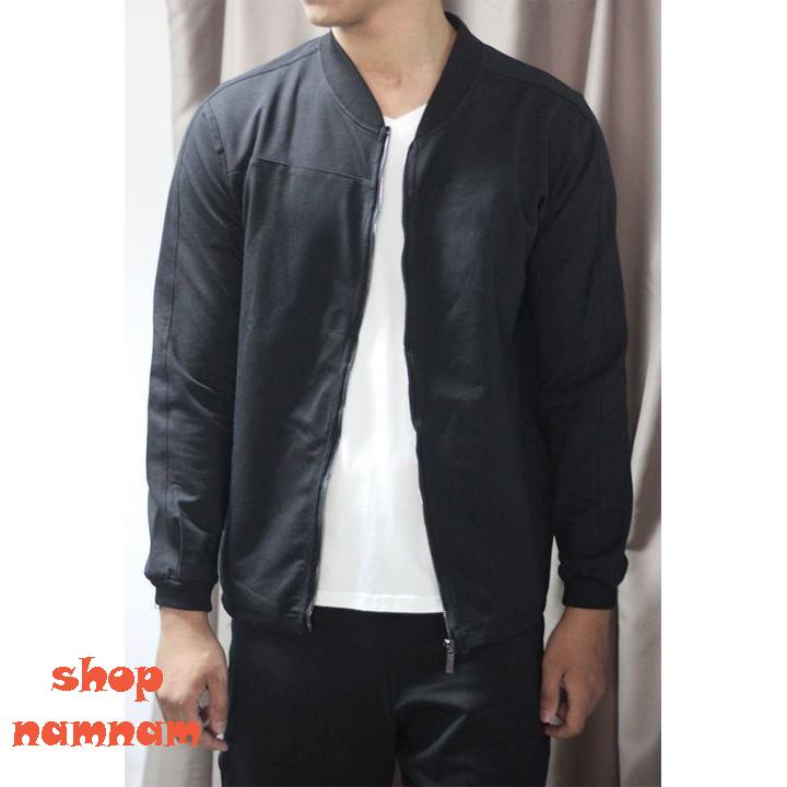 Áo khoác nỉ nam màu đen